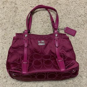 Magenta Coach handbag